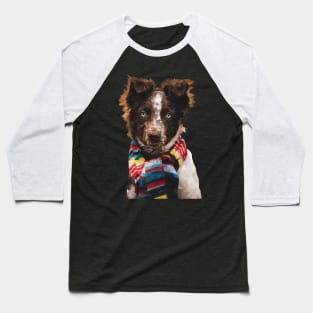 Scarf Dog Baseball T-Shirt